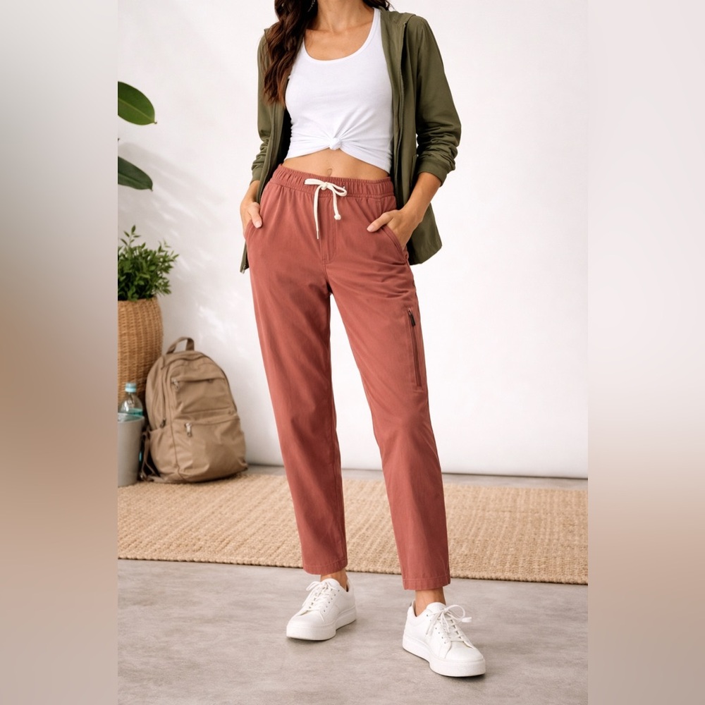 Vuori Ripstop Drawstring Pants — Rust / Terracott… - image 1